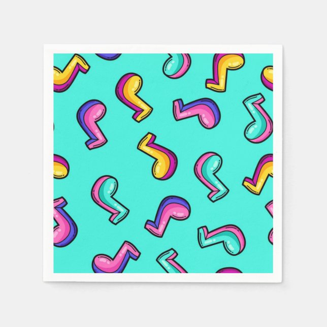 Music pattern napkin (Front)