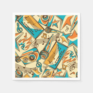 Music pattern napkin