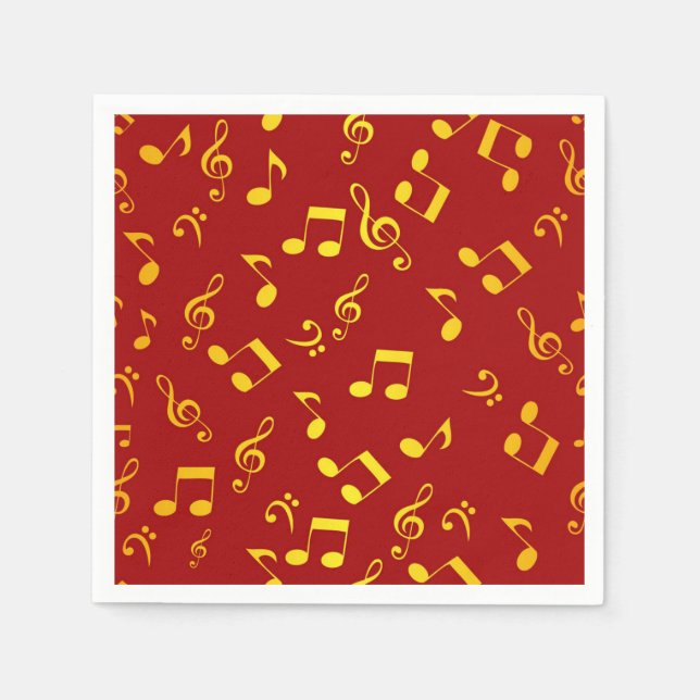 Music pattern napkin (Front)