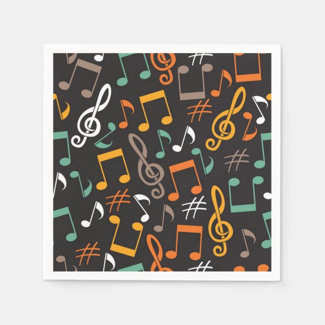 Music pattern napkin (Front)