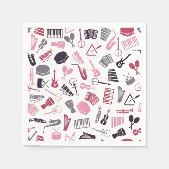 Music pattern napkin (Front)