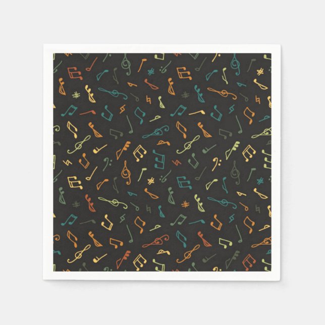 Music pattern napkin (Front)