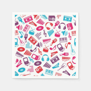 Music pattern napkin