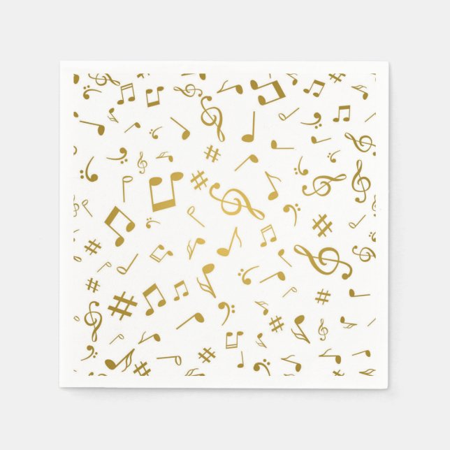 Music pattern napkin (Front)