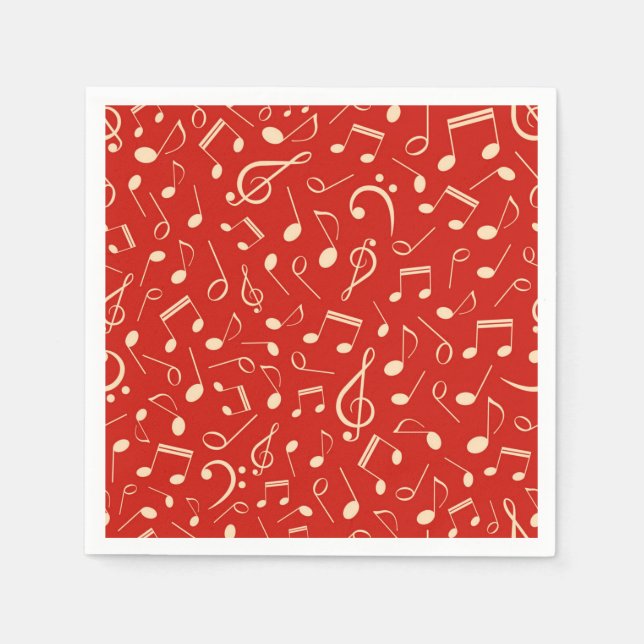 Music pattern napkin (Front)