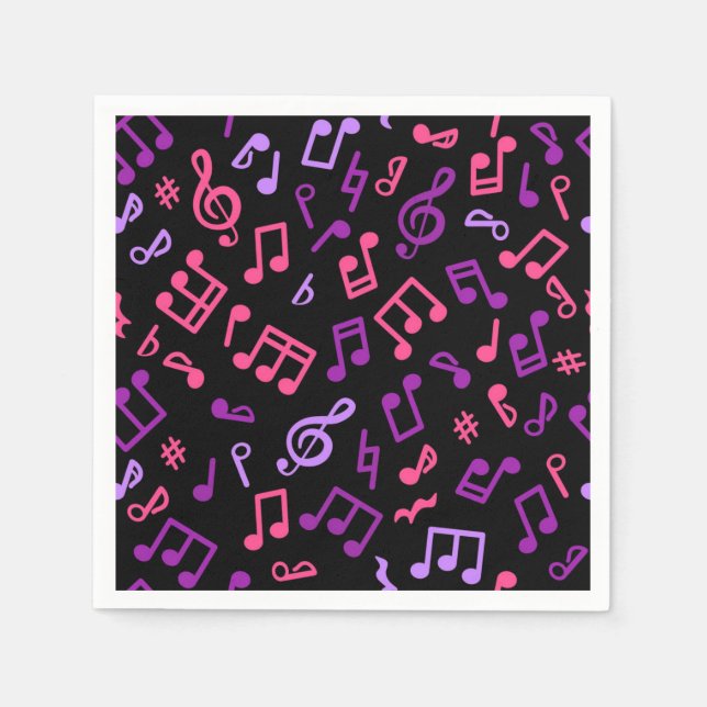 Music pattern napkin (Front)