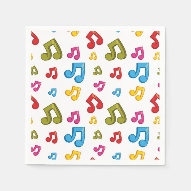 Music pattern napkin (Front)