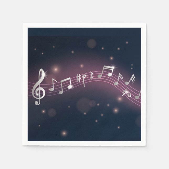 Music pattern napkin (Front)