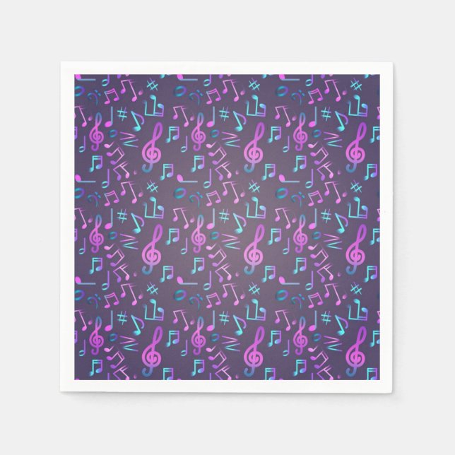 Music pattern napkin (Front)