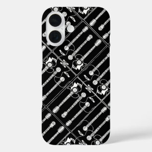 Music pattern of guitars iPhone 16 case