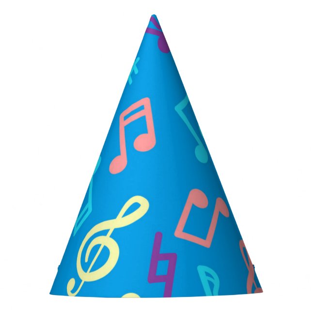 Music pattern party hat (Front)