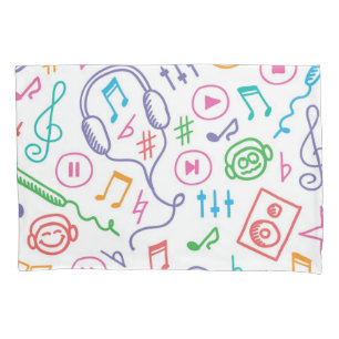 Music pattern pillowcase