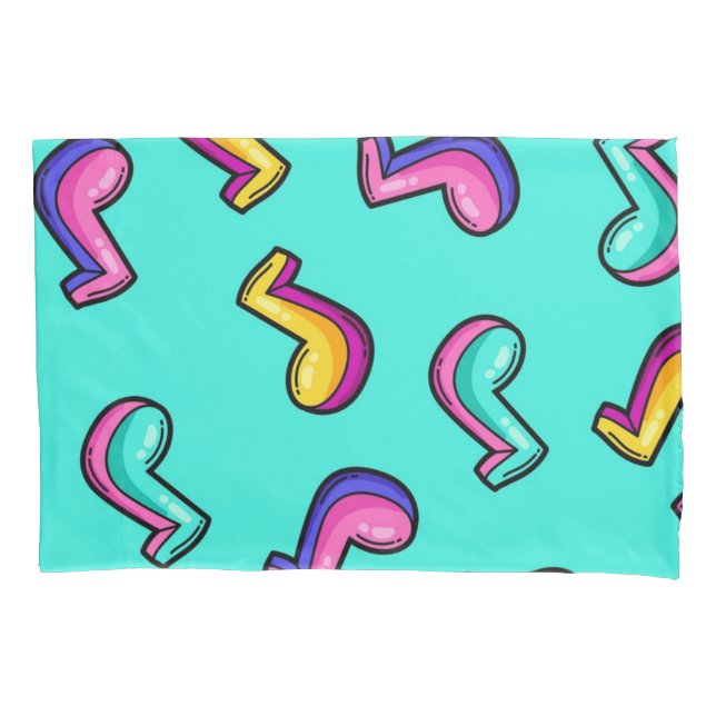 Music pattern pillowcase (Front)