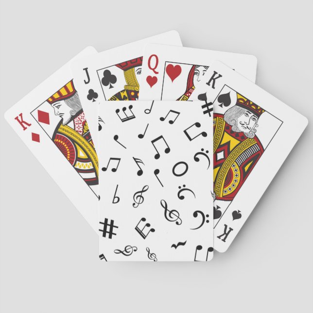 Music pattern playing cards (Back)