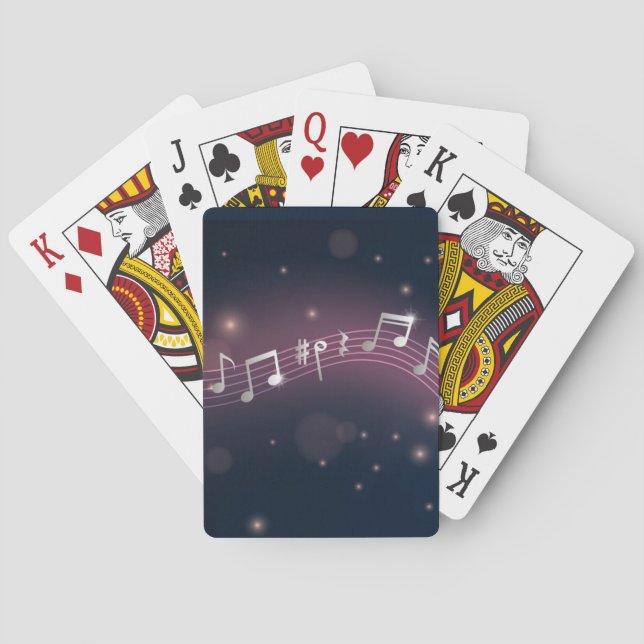 Music pattern playing cards (Back)