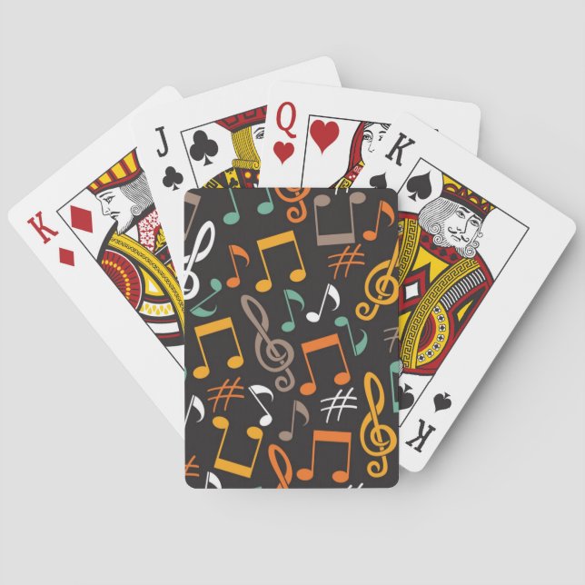 Music pattern playing cards (Back)