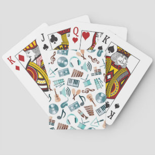 Music pattern playing cards