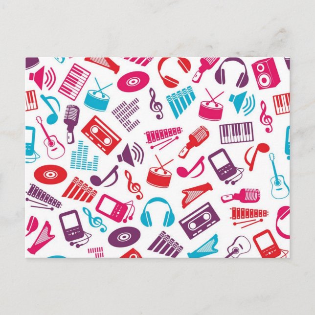 Music pattern postcard (Front)