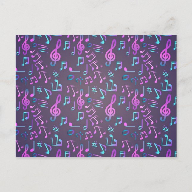 Music pattern postcard (Front)