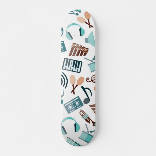 Music pattern skateboard (Front)