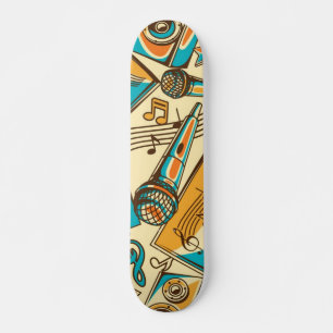 Music pattern skateboard