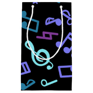 Music pattern small gift bag