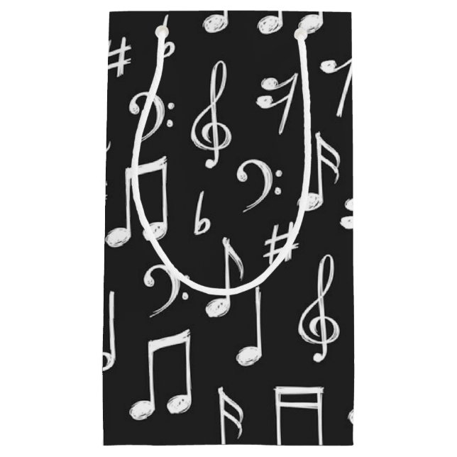 Music pattern small gift bag (Front)