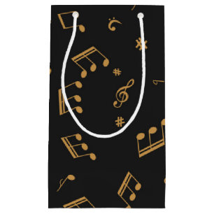 Music pattern small gift bag