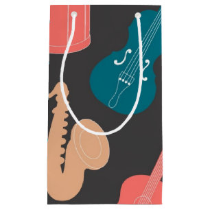 Music pattern small gift bag