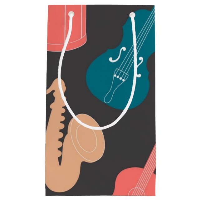 Music pattern small gift bag (Front)