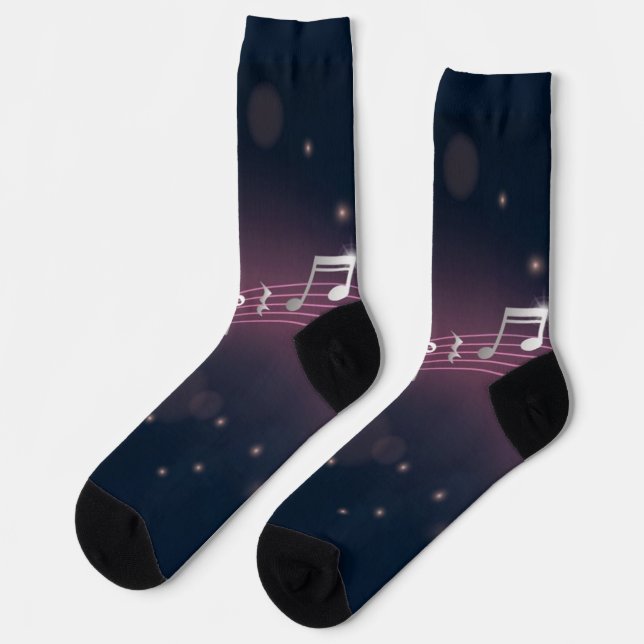 Music pattern socks (Left)