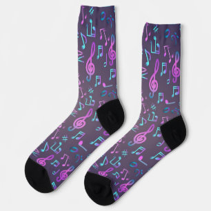 Music pattern socks