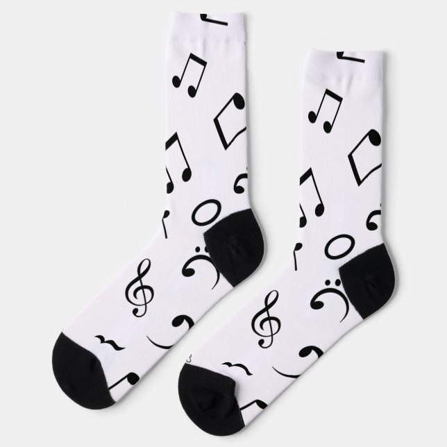 Music pattern socks (Left)