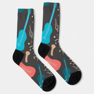 Music pattern socks