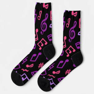 Music pattern socks