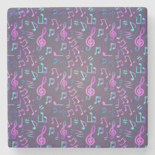 Music pattern stone coaster