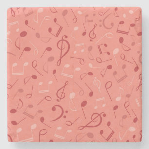 Music pattern stone coaster