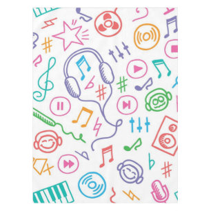 Music pattern tablecloth