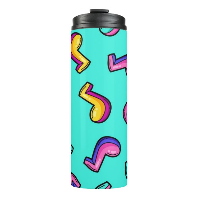 Music pattern thermal tumbler (Front)