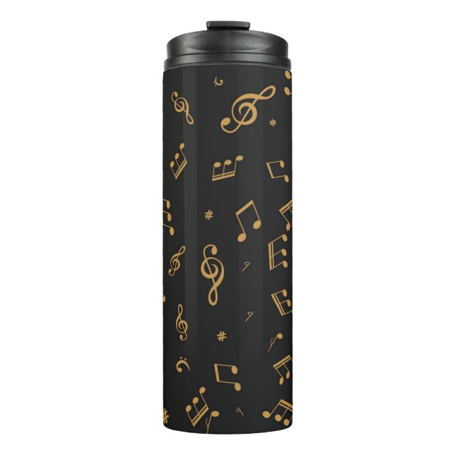 Music pattern thermal tumbler (Front)