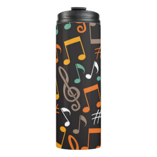 Music pattern thermal tumbler