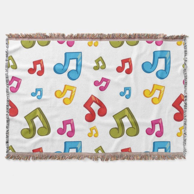 Music pattern throw blanket (Front)