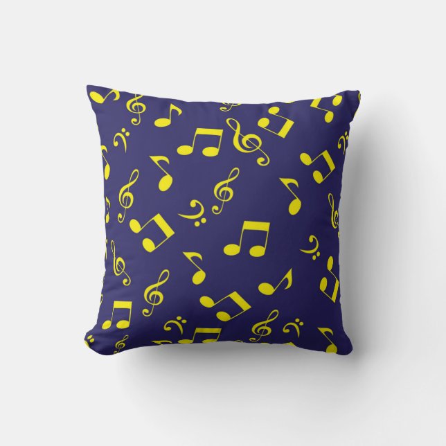Music pattern throw pillow (Front)