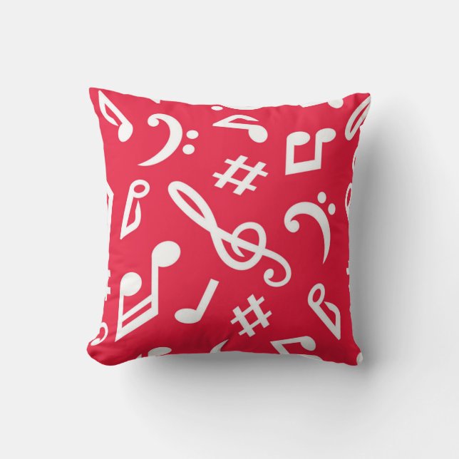 Music pattern throw pillow (Front)