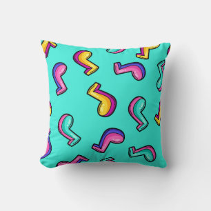 Music pattern throw pillow