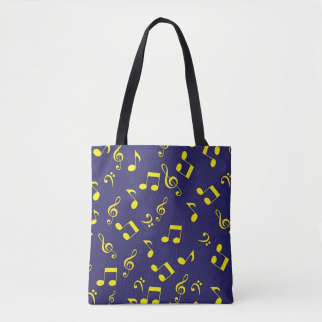 Music pattern tote bag (Front)