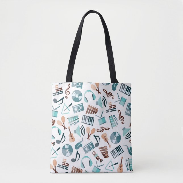 Music pattern tote bag (Front)