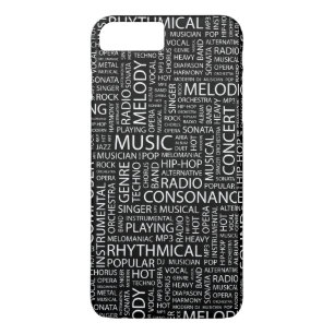 MUSIC pattern word cloud Case-Mate iPhone Case