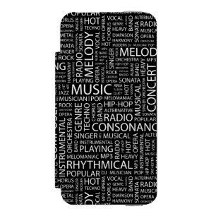 MUSIC pattern word cloud Incipio Watson™ iPhone 5 Wallet Case