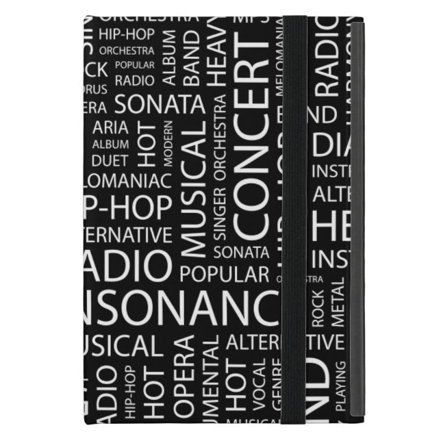 MUSIC pattern word cloud iPad Mini Cover (Front Closed)